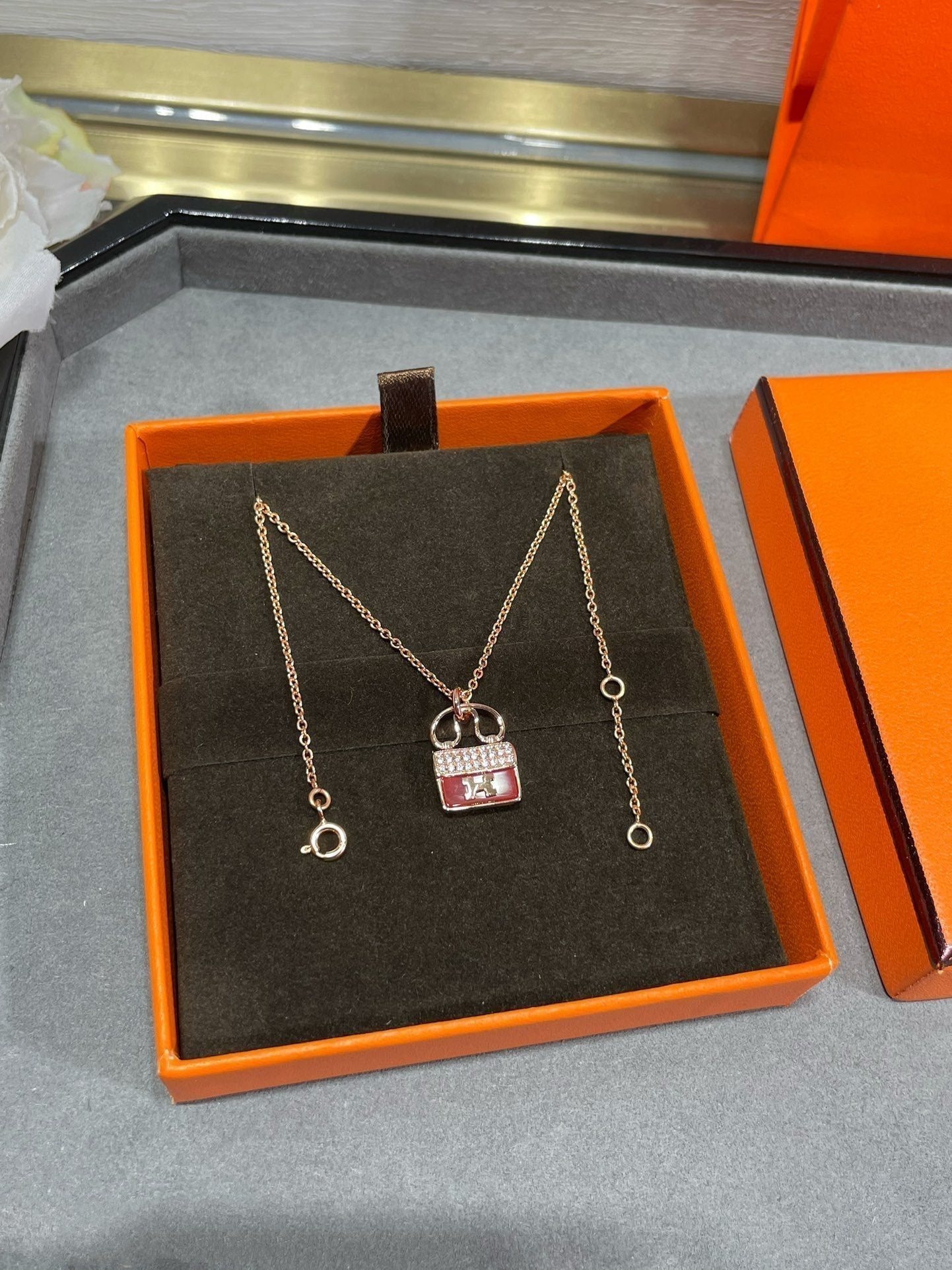 [LunaMar]H CIRCE MOISSANITE PENDANT NECKLACE GOLD