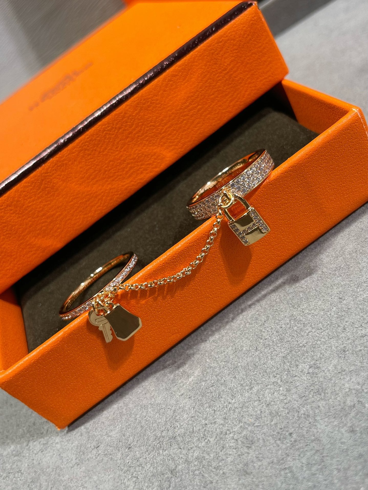 [LunaMar]HM KELLY CLOCHETTE DOUBLE RING IN  WITH DIAMONDS