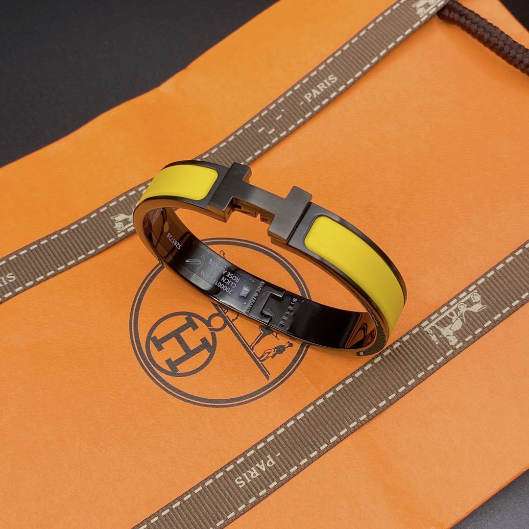 [LunaMar]CLIC HM SO BLACK YELLOW BRACELET