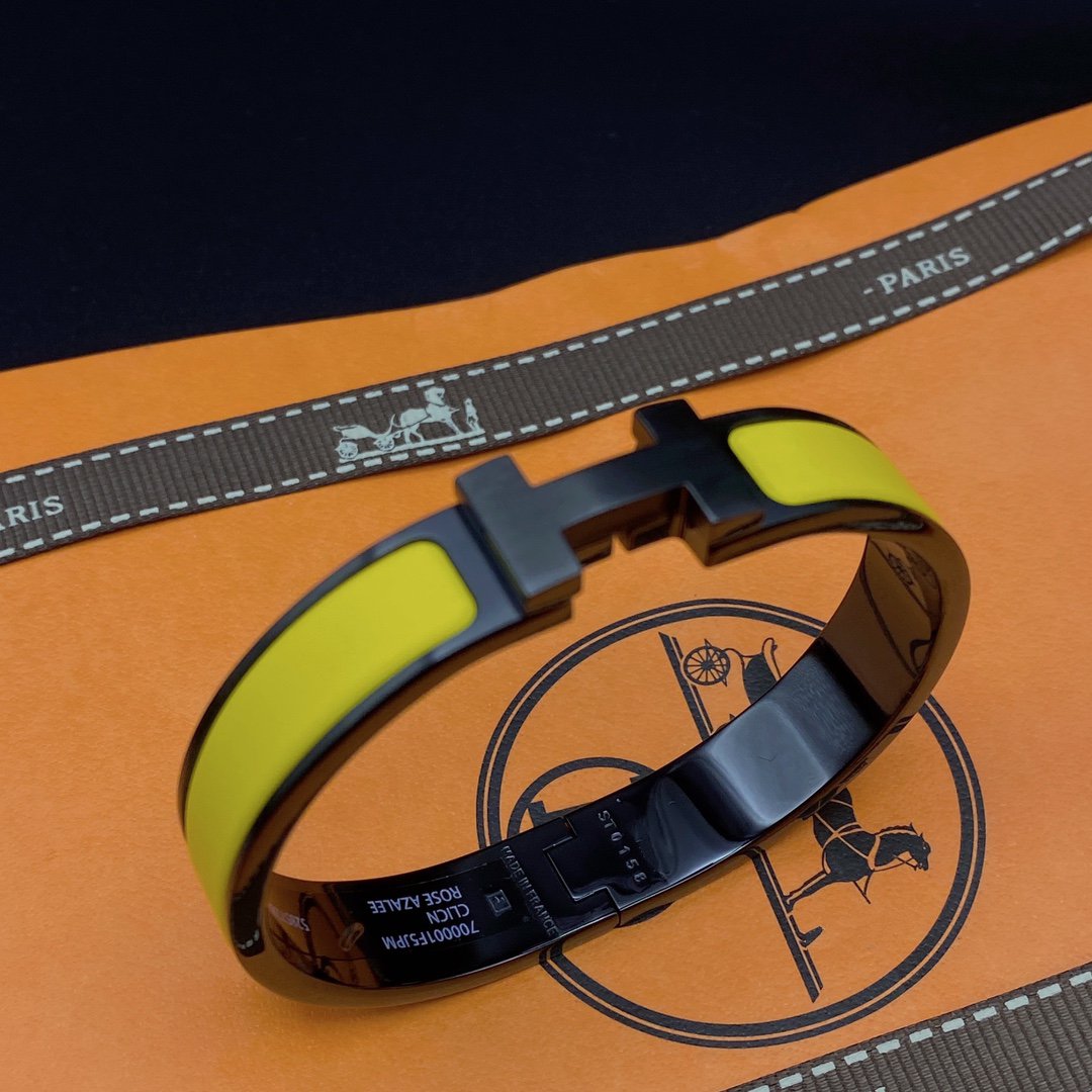 [LunaMar]CLIC HM SO BLACK YELLOW BRACELET