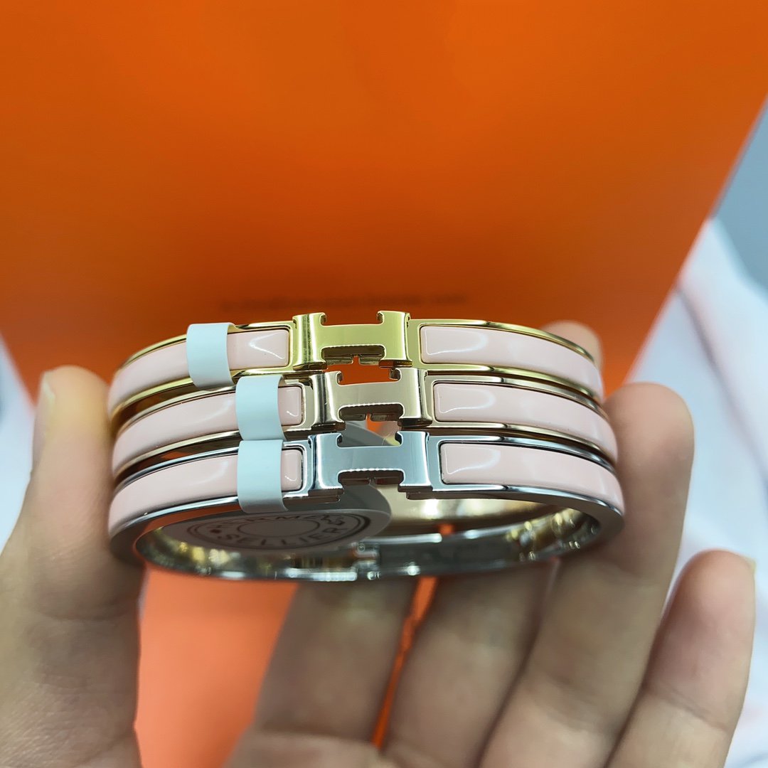 [LunaMar]CLASSIC HM CLIC  PINK 8MM ENAMEL BRACELET