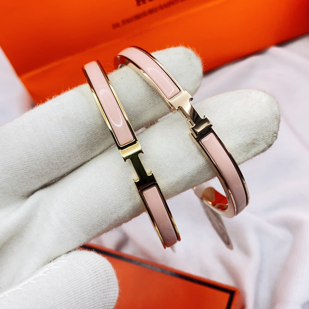 [LunaMar]CLASSIC HM CLIC  PINK 8MM ENAMEL BRACELET