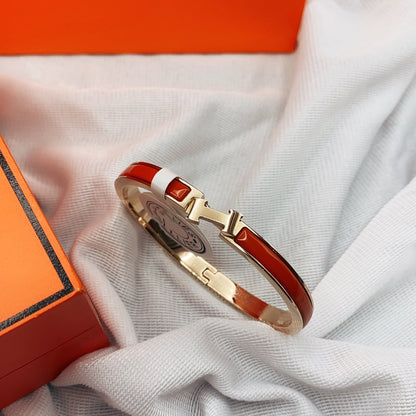 [LunaMar]CLASSIC HM CLIC RED 8MM ENAMEL BRACELET