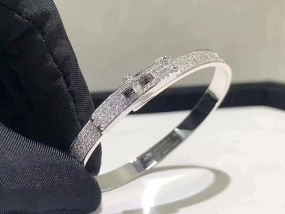 [LunaMar]HM KELLY BRACELET IN SILVER AND FULL PAVE DIAMOND