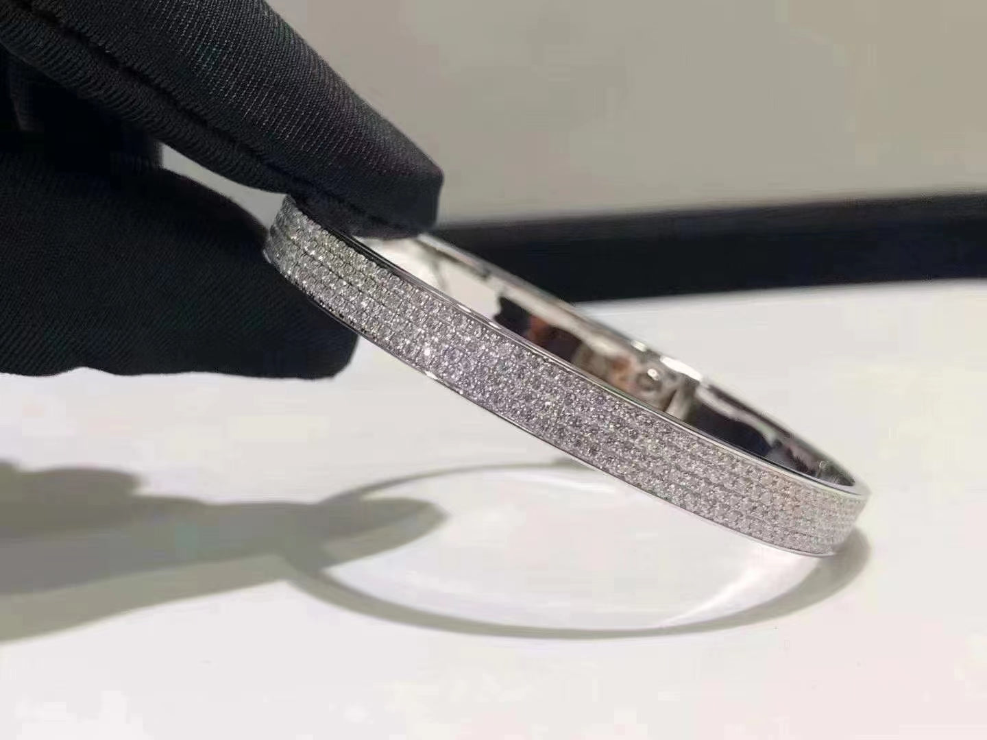 [LunaMar]HM KELLY BRACELET IN SILVER AND FULL PAVE DIAMOND