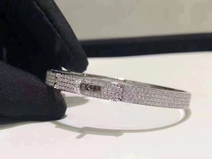 [LunaMar]HM KELLY BRACELET IN SILVER AND FULL PAVE DIAMOND