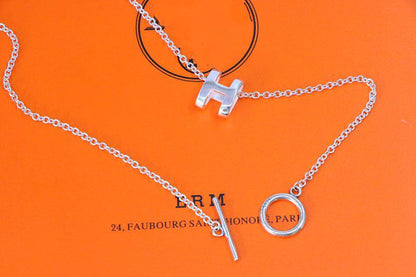 [LunaMar]HM NECKLACE H LETTER OVAL SERIES
