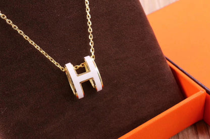 [LunaMar]HM CLIC YELLOW ENAMEL GOLD NECKLACE