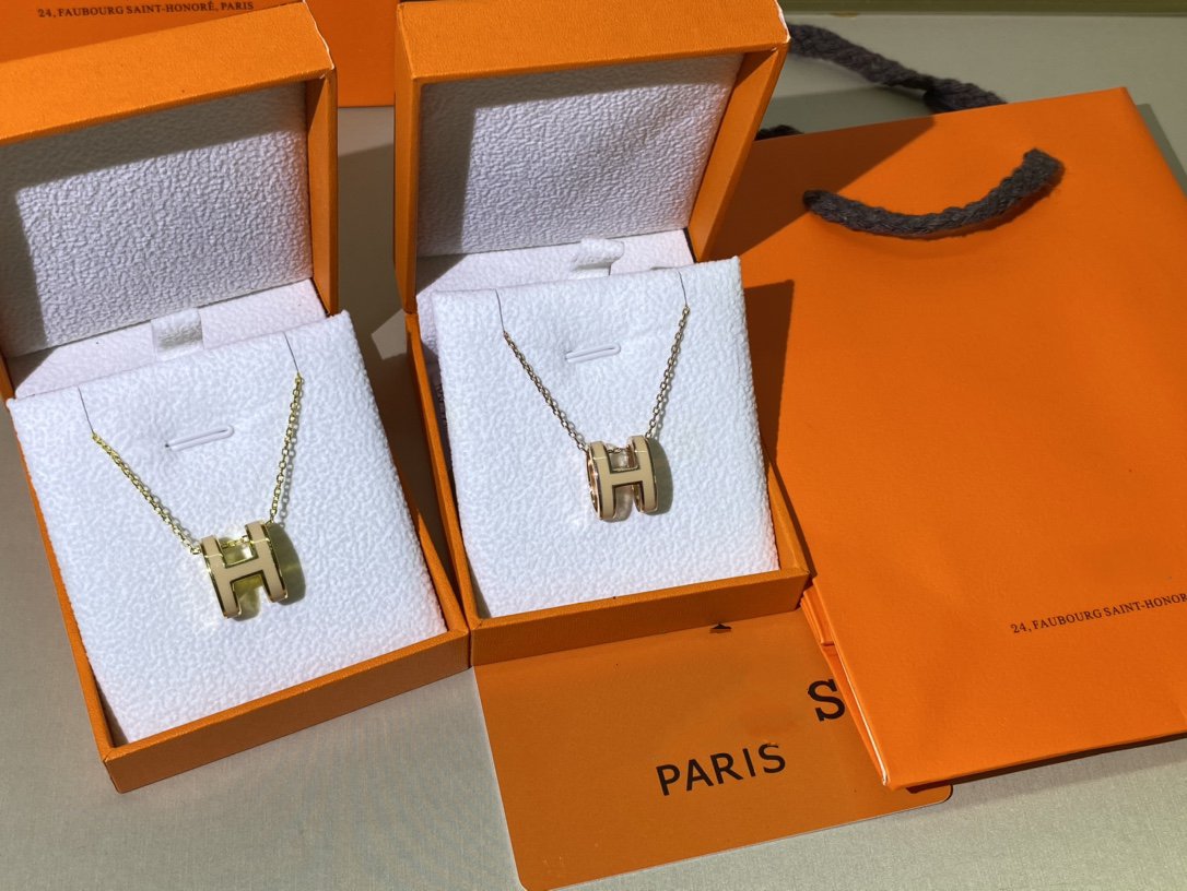 [LunaMar]HM CLIC YELLOW ENAMEL GOLD NECKLACE