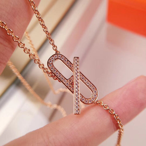 [LunaMar]HM FIRE PIG NOSE NECKLACE TRENDY STREET