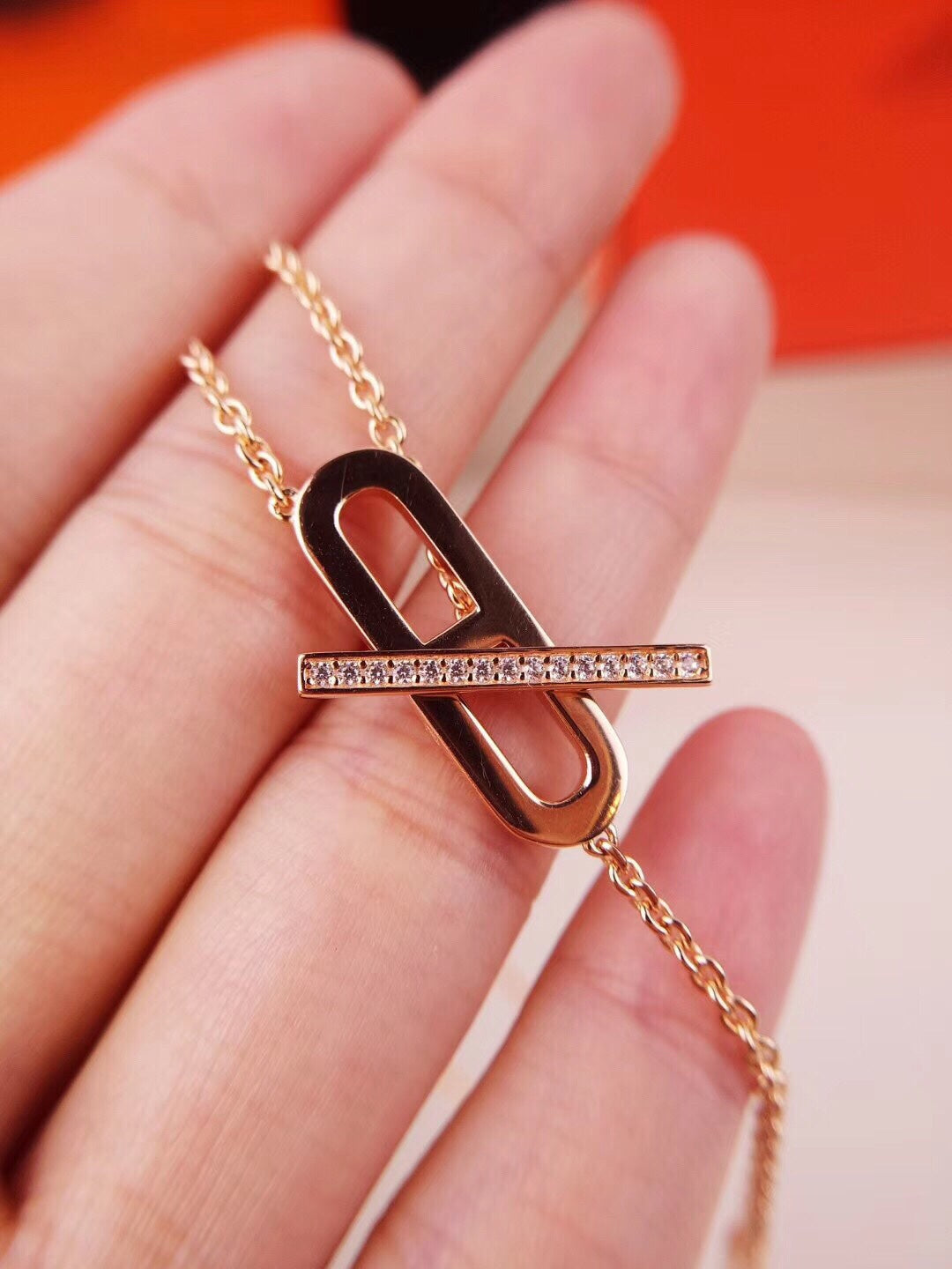 [LunaMar]HM FIRE PIG NOSE NECKLACE TRENDY STREET