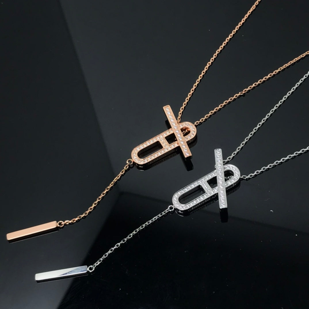 [LunaMar]HM NECKLACE PLATINUM ROSE GOLD DIAMOND