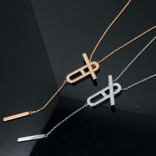[LunaMar]HM NECKLACE PLATINUM ROSE GOLD DIAMOND