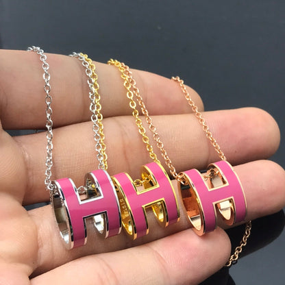 [LunaMar]H NECKLACE PINK