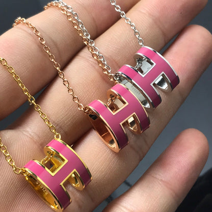 [LunaMar]H NECKLACE PINK