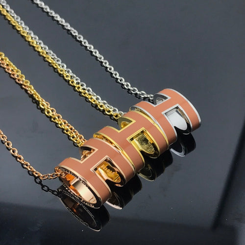 [LunaMar]H NECKLACE BROWN