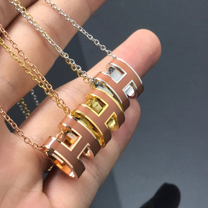 [LunaMar]H NECKLACE BROWN