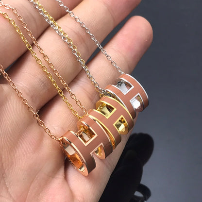 [LunaMar]H NECKLACE BROWN