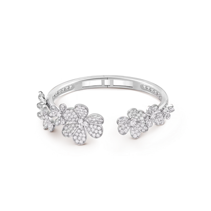 [LunaMar]LUMINOUS BLOSSOM OPEN BANGLE