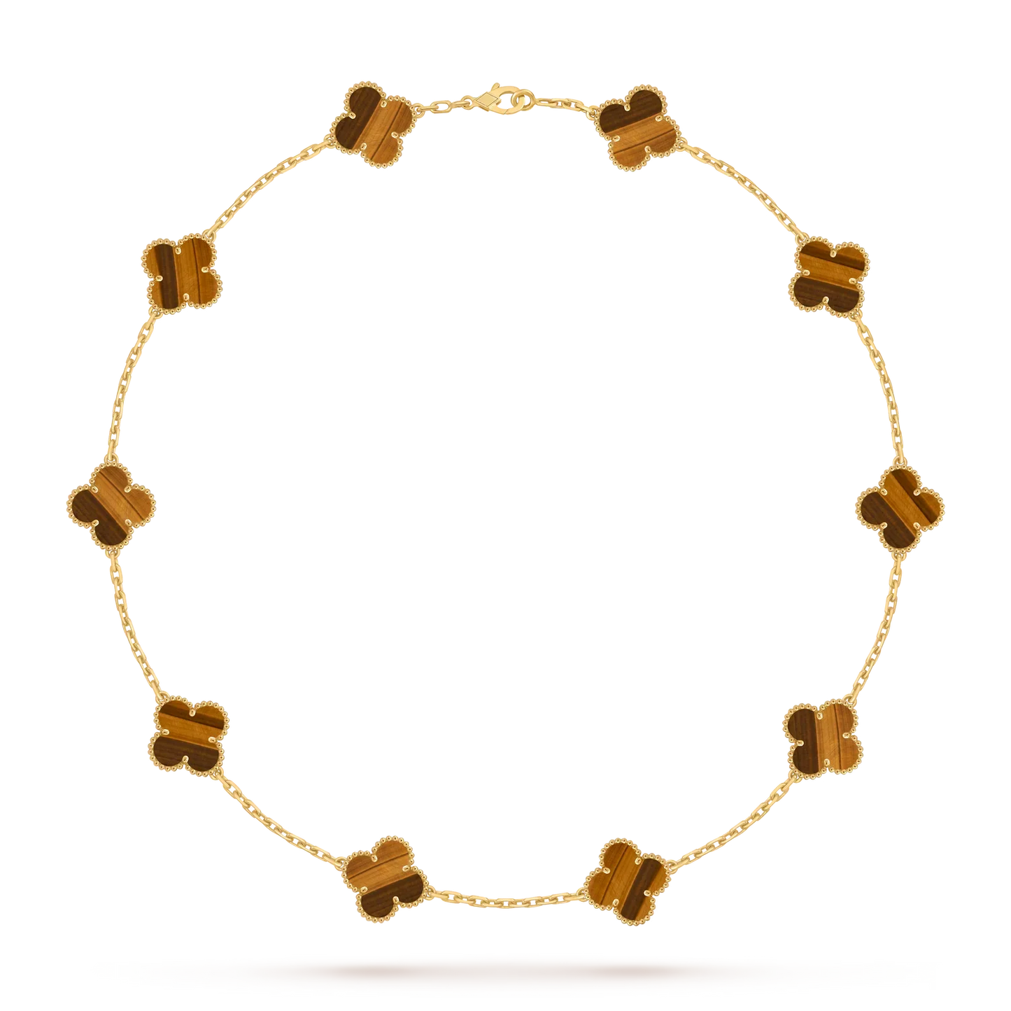 [LunaMar]CLASSIC LUCKY 10-MOTIF CLOVER NECKLACE GOLD COLLECTION