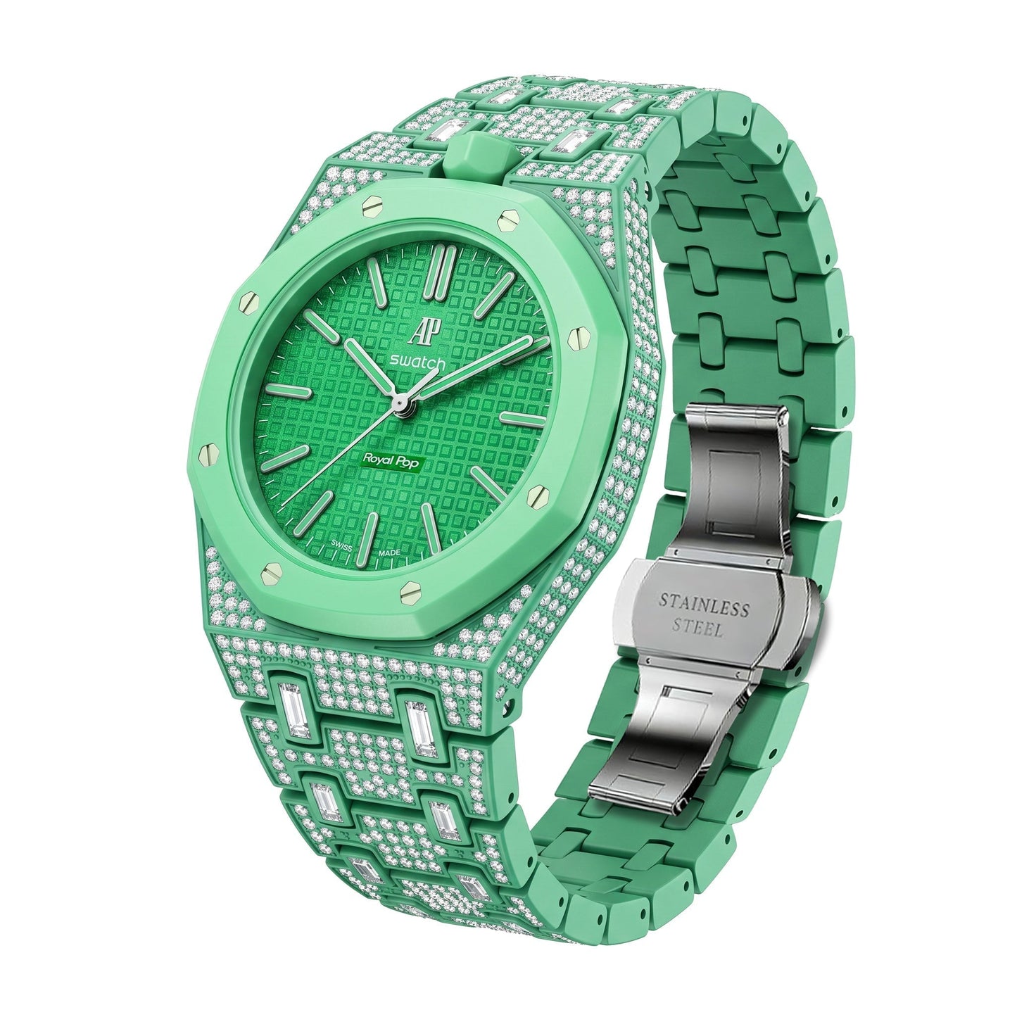 [LunaMar]Royal Oak Pop Exclusive Bioceramic Case & Bioceramic Strap Full Diamond