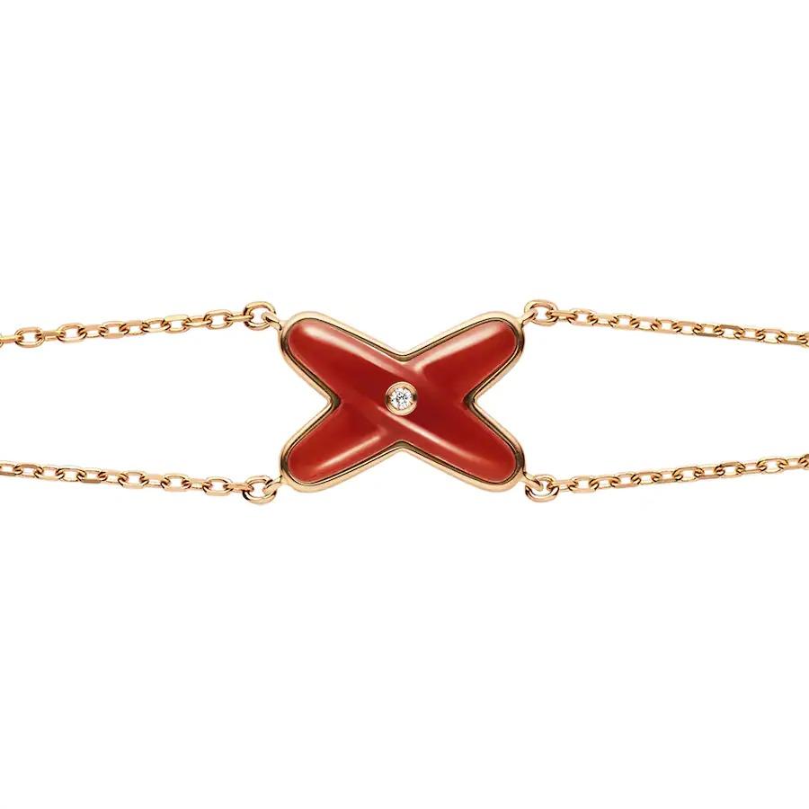 [LunaMar]JEUX BRACELET CARNELIAN ROSE GOLD 1 DIAMOND