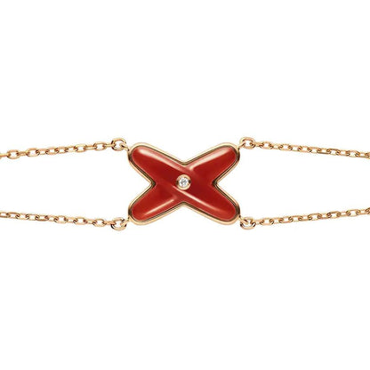 [LunaMar]JEUX BRACELET CARNELIAN ROSE GOLD 1 DIAMOND