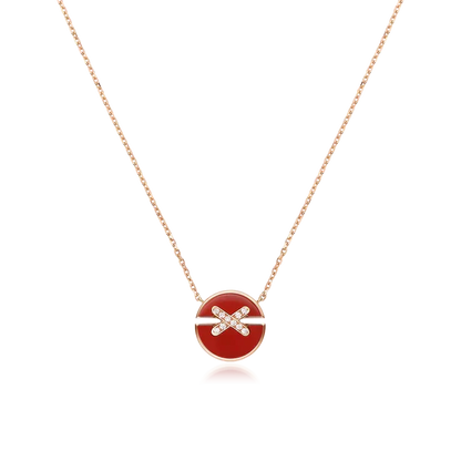 [LunaMar]JEUX DE ROSE GOLD DIAMOND NECKLACE