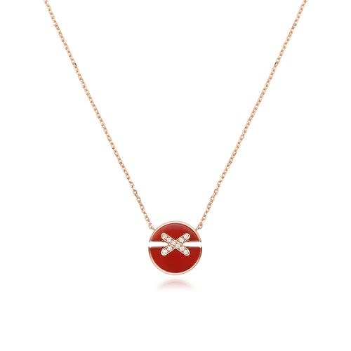 [LunaMar]JEUX DE ROSE GOLD DIAMOND NECKLACE