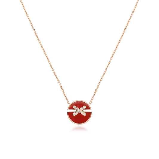 [LunaMar]JEUX DE ROSE GOLD DIAMOND NECKLACE
