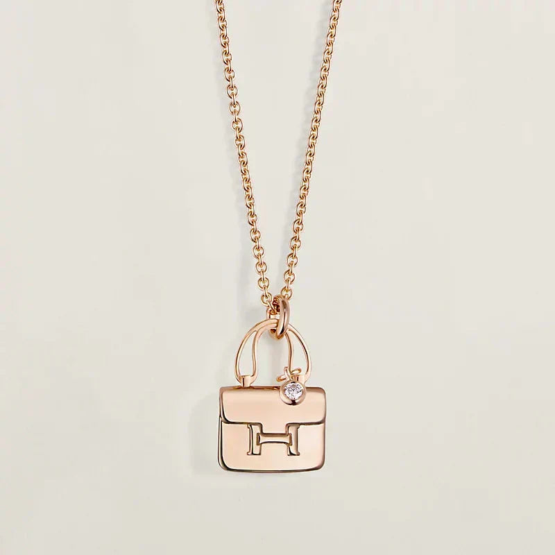 [LunaMar]AMULETTE PEDANT ROSE GOLD NECKLACE