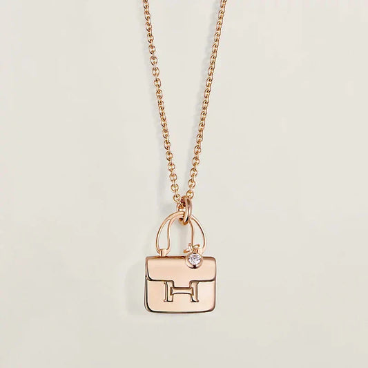 [LunaMar]AMULETTE PEDANT ROSE GOLD NECKLACE