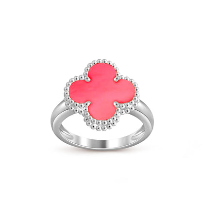 [LunaMar]LUCKY CLOVER VINTAGE WHITE GOLD RING COLLECTION