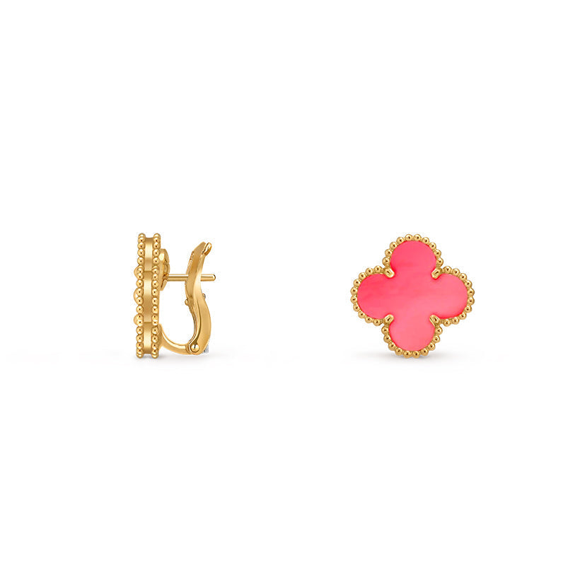 [LunaMar]15MM CLOVER FLOWER STUD EARRINGS GOLD COLLECTION