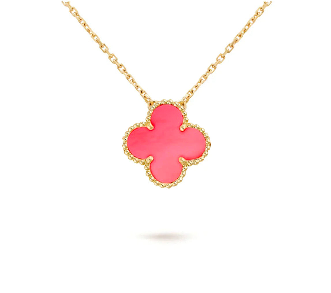 [LunaMar]15MM CLOVER FLOWER PENDANT NECKLACE COLLECTION