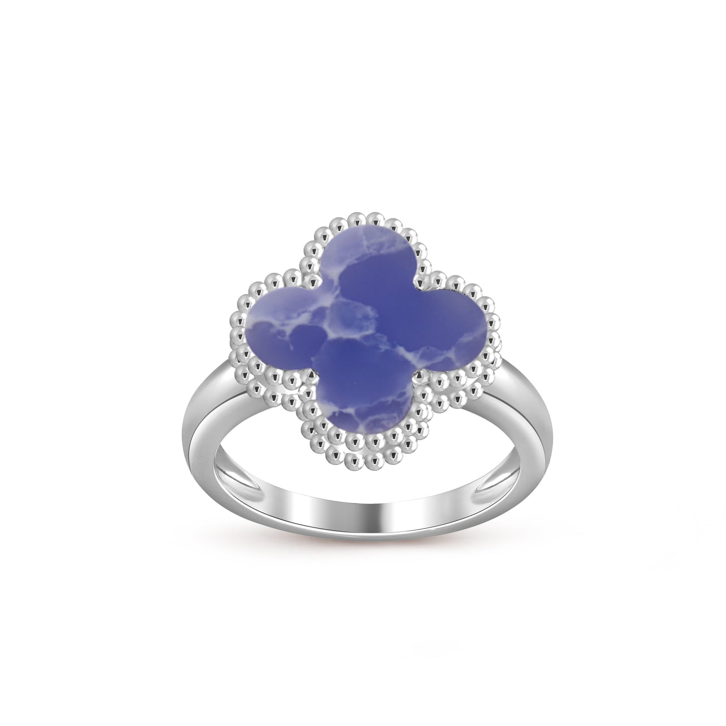 [LunaMar]LUCKY CLOVER VINTAGE WHITE GOLD RING COLLECTION