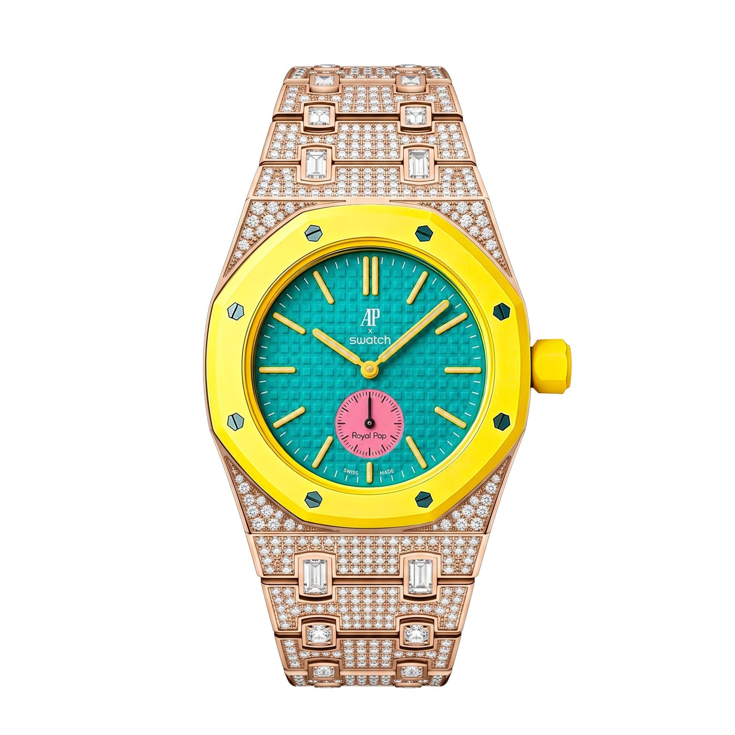 [LunaMar]Royal Oak Pop Exclusive Bioceramic Case & Bioceramic Strap Full Diamond