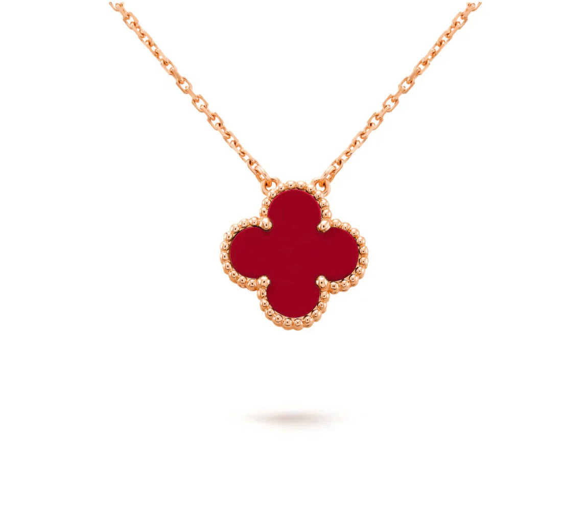 [LunaMar]15MM CLOVER FLOWER PENDANT NECKLACE COLLECTION