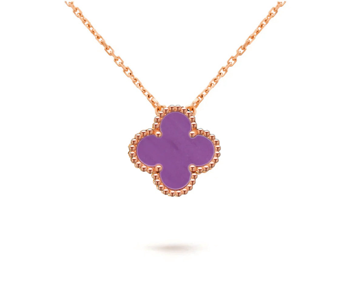 [LunaMar]15MM CLOVER FLOWER PENDANT NECKLACE COLLECTION