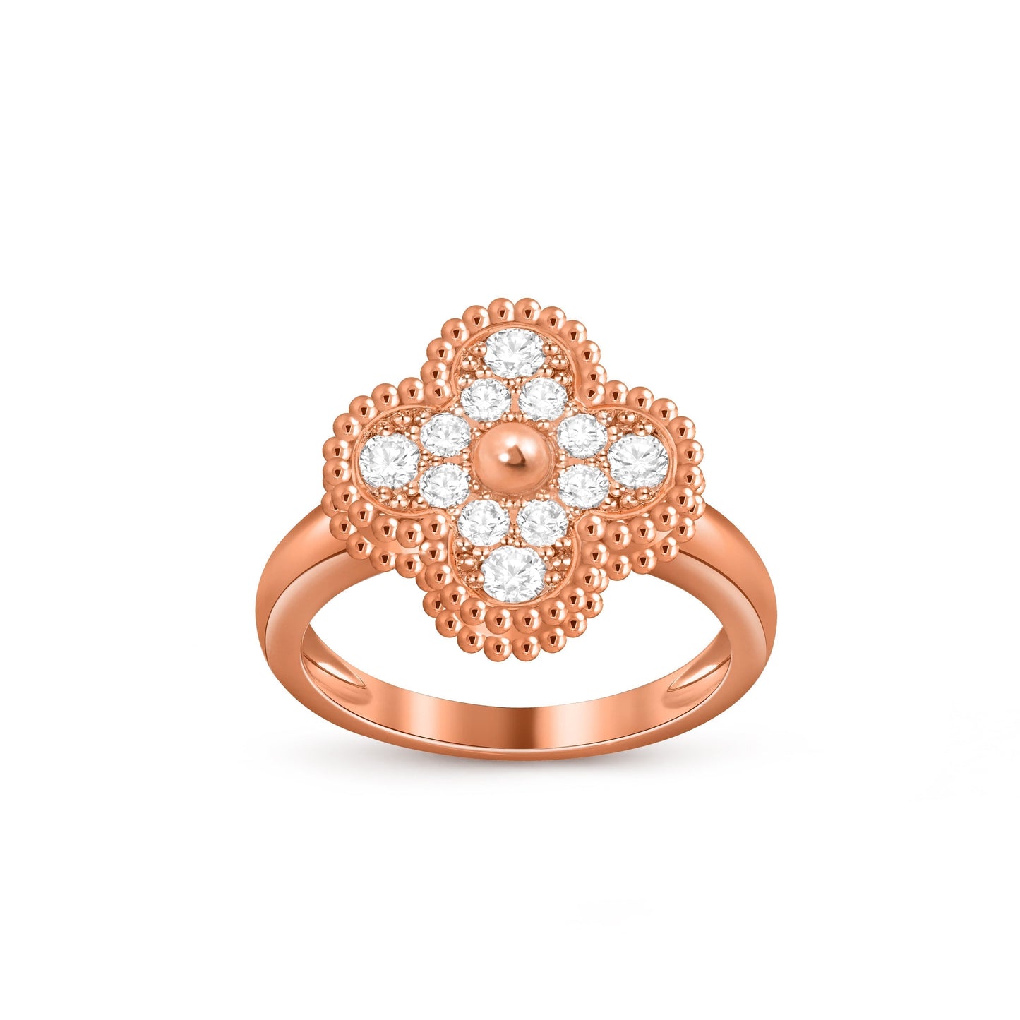 [LunaMar]LUCKY CLOVER VINTAGE ROSE GOLD RING COLLECTION