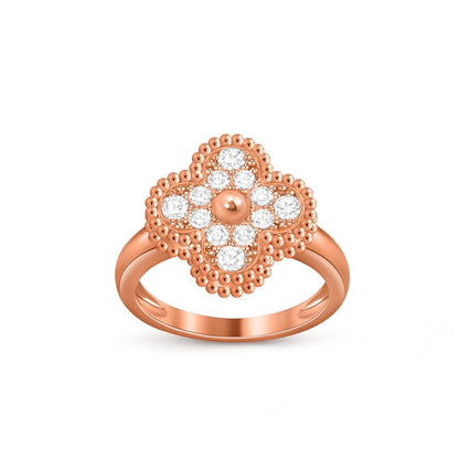 [LunaMar]LUCKY CLOVER VINTAGE ROSE GOLD RING COLLECTION