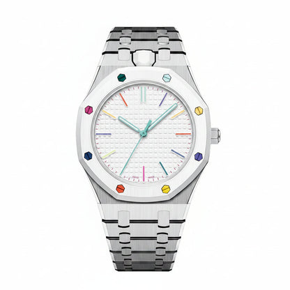 [LunaMar]OAK POP EXCLUSIVE SILVER STEEL STRAP