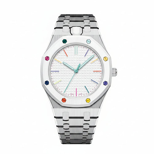 [LunaMar]OAK POP EXCLUSIVE SILVER STEEL STRAP