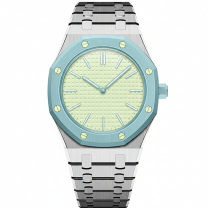 [LunaMar]OAK POP EXCLUSIVE SILVER STEEL STRAP
