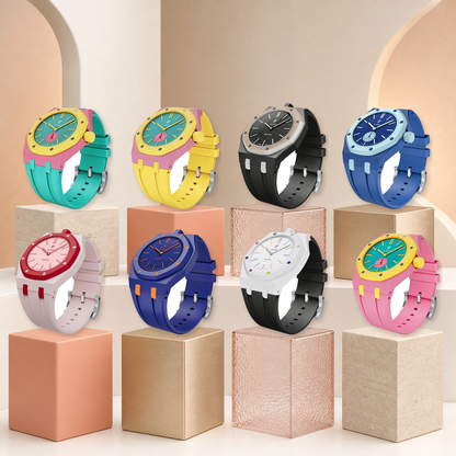 [LunaMar]Royal Oak Pop Exclusive Bioceramic Case & Silicone Strap Mix Color