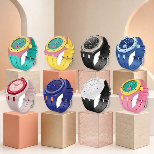 [LunaMar]Royal Oak Pop Exclusive Bioceramic Case & Silicone Strap Mix Color