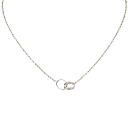 [LunaMar]LOVE DOUBLE-RING INTERLOCKED NECKLACE