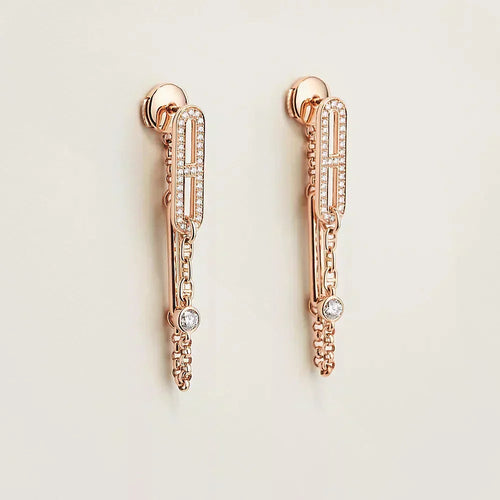 [LunaMar]CHAINE CHAOS DIAMOND DROP EARRINGS