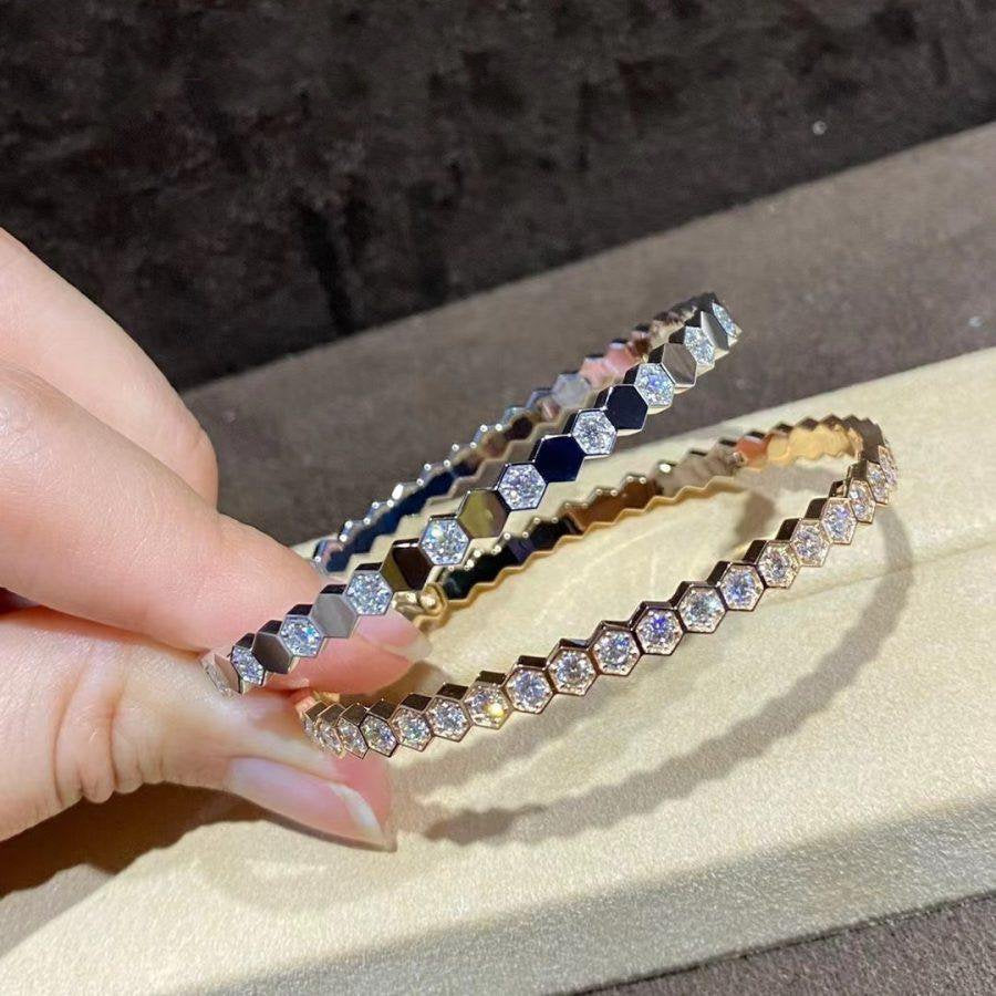 [LunaMar]BEE LOVE GOLD BRACELET FULL DIAMOND