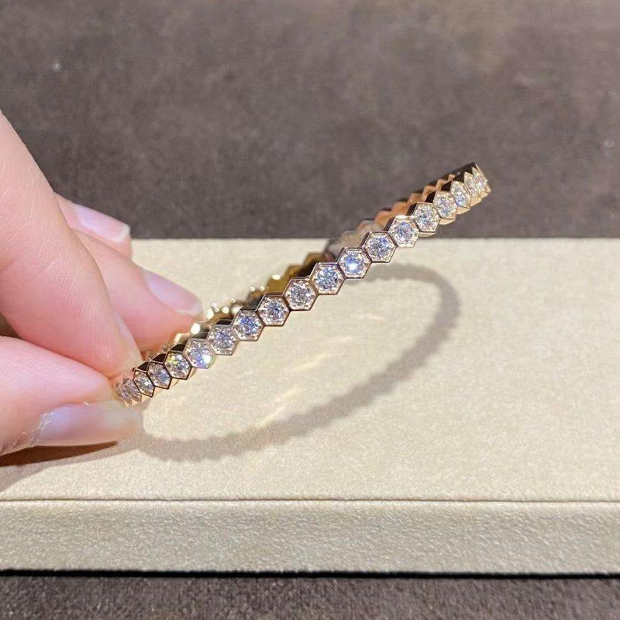 [LunaMar]BEE LOVE GOLD BRACELET FULL DIAMOND
